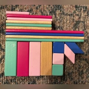 Tegu Magnetic Wooden Block Set, Blossom
